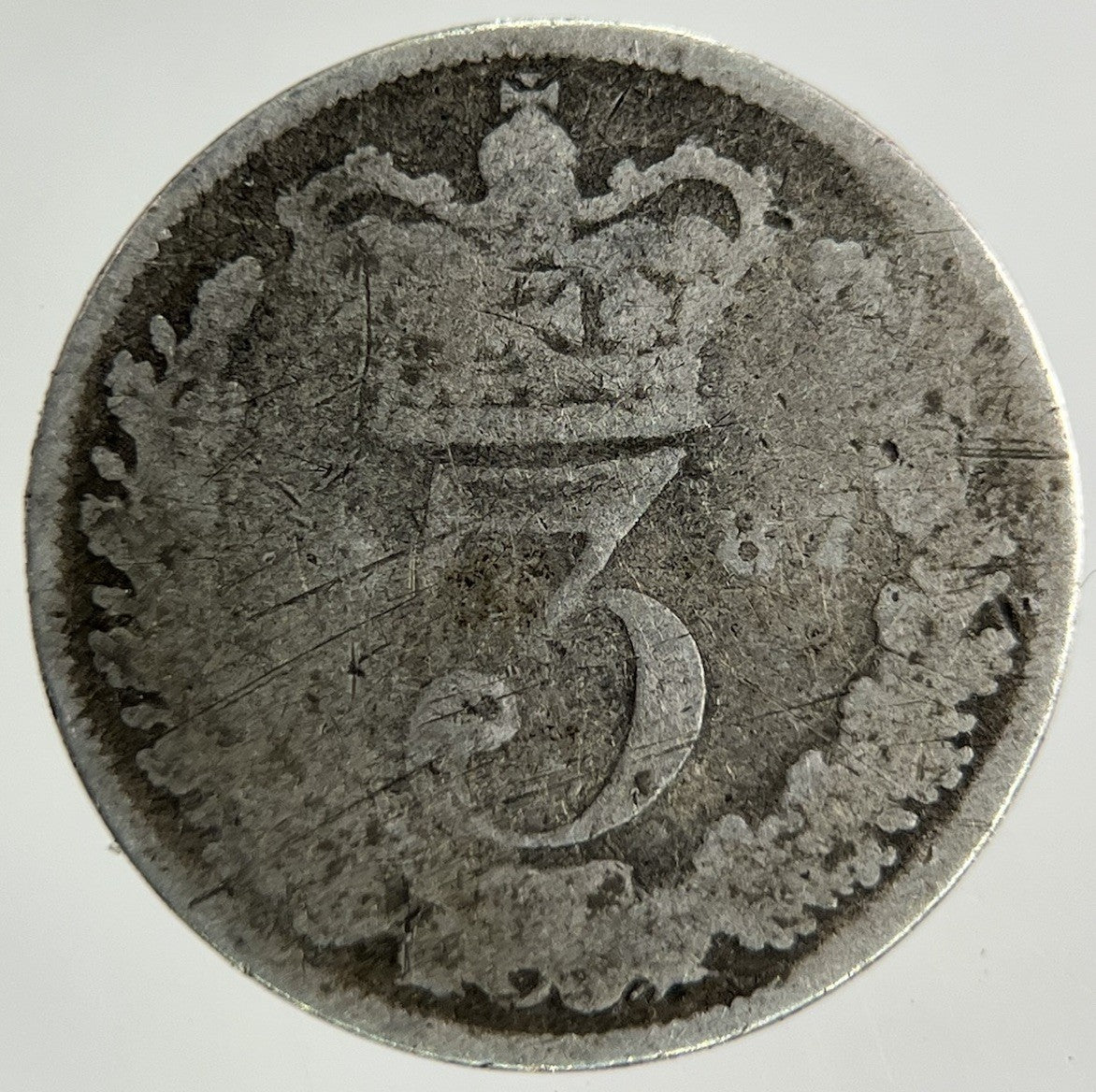 1887 Victoria Threepence Silver Coin | Fair Grade