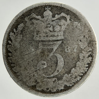1887 Victoria Threepence Silver Coin | Fair Grade