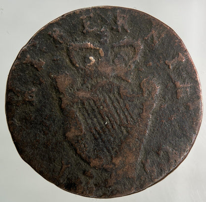1752 Irish Half - Penny Coin | Collectable Grade