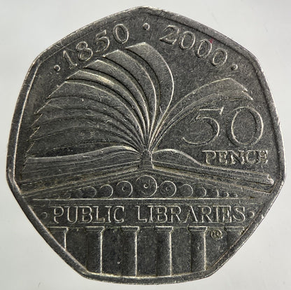 2000 Public Libraries 50p Fifty - Pence Coin | Collectable Grade