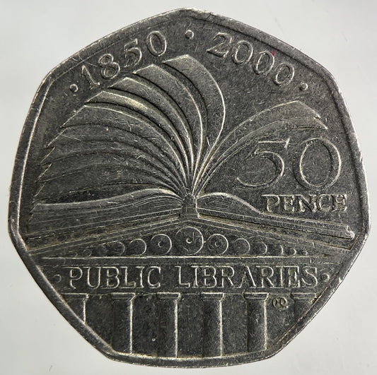 2000 Public Libraries 50p Fifty - Pence Coin | Collectable Grade