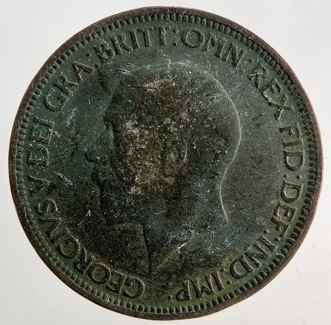 1933 George V Half - Penny Coin | Collectable Grade