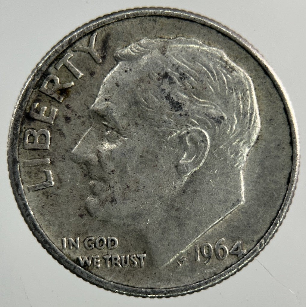 1964 - D US USA Roosevelt Dime Silver Coin | Collectable Grade