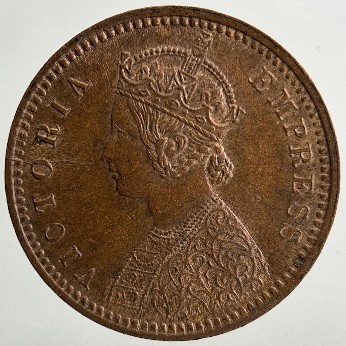 1892 India 1/12 Anna Coin | Very Fine Grade