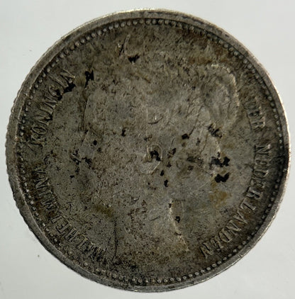 1898 Netherlands 10 Cents Silver Coin | Fine Collectable Grade