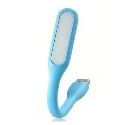 Blue Travel USB LED Bending Torch Flash - Light Night Reading Light UK Stock