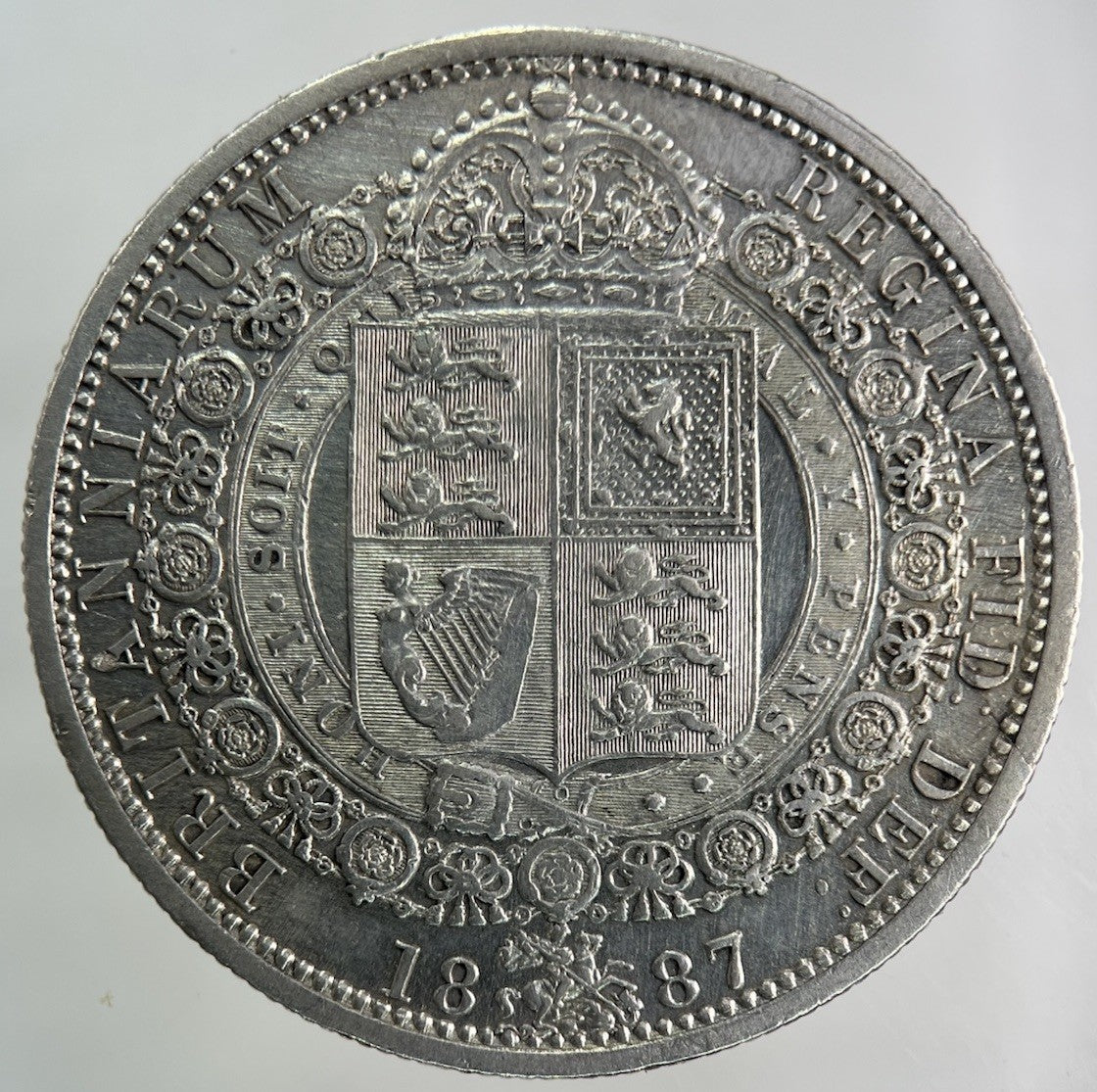 1887 Victoria Half - Crown Silver Coin | Very High Grade