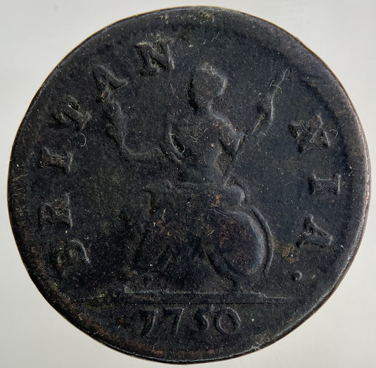 1750 George II 2nd Farthing Coin | Collectable Grade