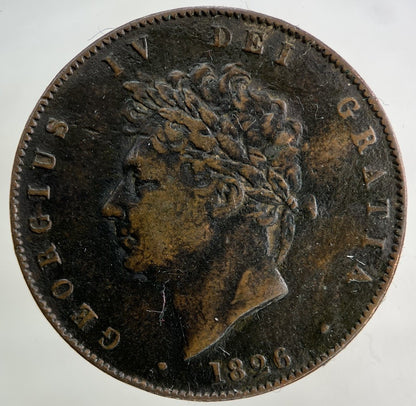 1826 George IV Half - Penny Coin | Fine Collectable Grade