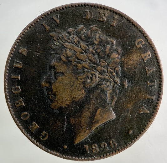 1826 George IV Half - Penny Coin | Fine Collectable Grade
