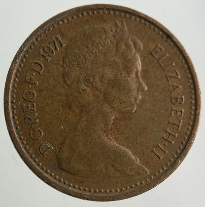 1971 Elizabeth II 2nd New 1/2 Half - Penny Coin | Fine Collectable Grade