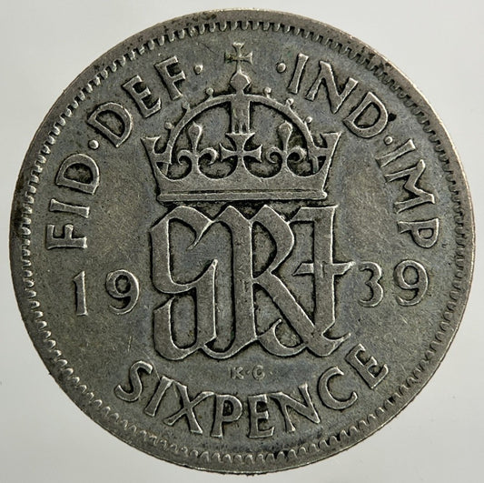 1939 George VI Sixpence Silver Coin | Collectable Grade