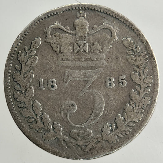 1885 Victoria Threepence Silver Coin | Collectable Grade