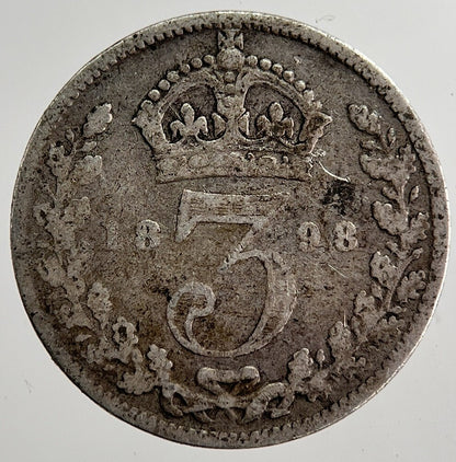1898 Victoria Threepence Silver Coin | Collectable Grade | a8693