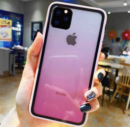 iPhone XS MAX Pink Gradient Bumper Shockproof Protective Case