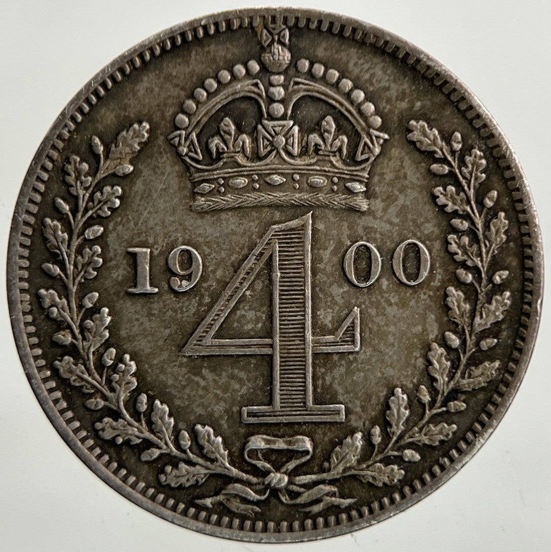 1900 Victoria Maundy Four - Pence Silver Coin | Very High Grade