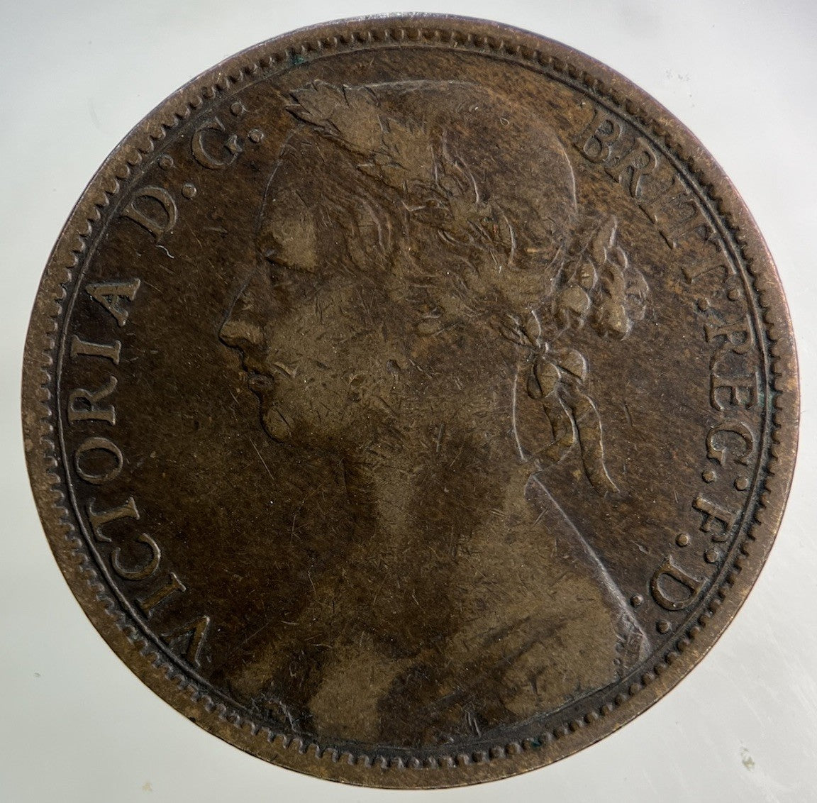 1876 - H Victoria One Penny Coin | Fine Collectable Grade