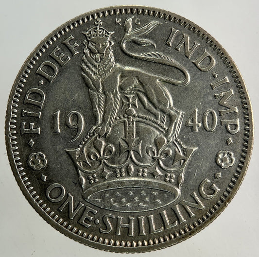 1940 George VI Shilling Silver Coin | Fine Collectable Grade