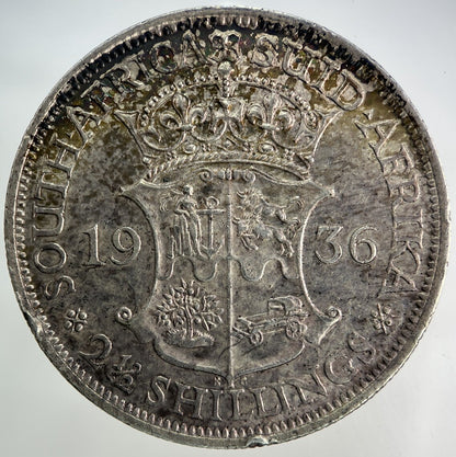 1936 South Africa Half - Crown Silver Coin | Very High Grade
