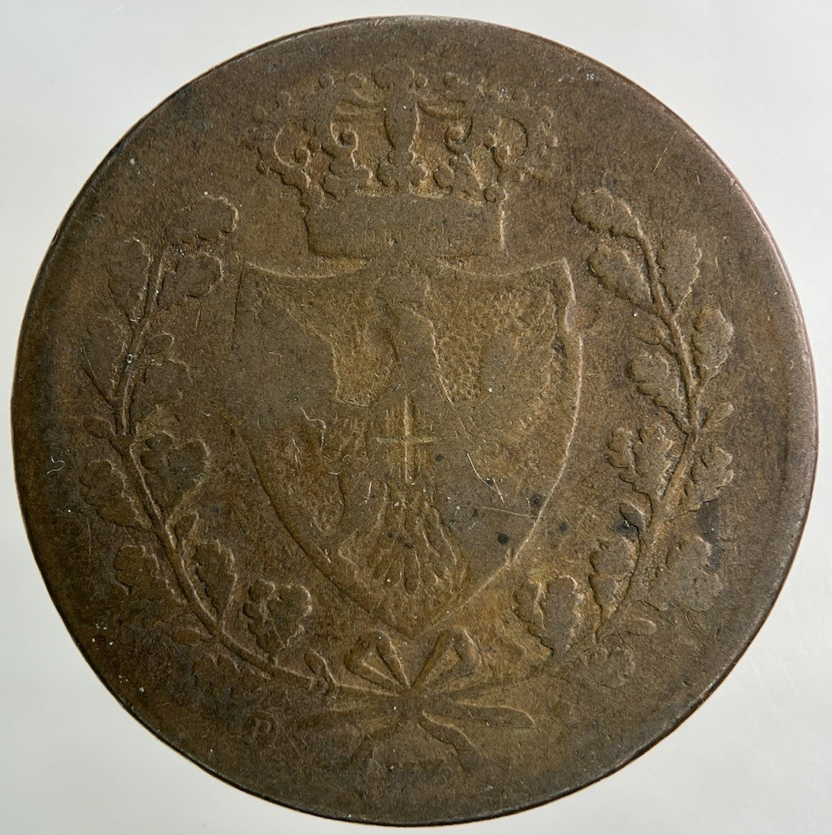 1826 Italy Sardinia 5 Centesimi Coin | Fair Grade