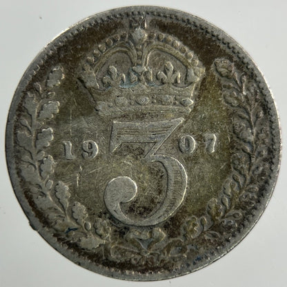 1907 Edward VII Threepence Silver Coin | Collectable Grade