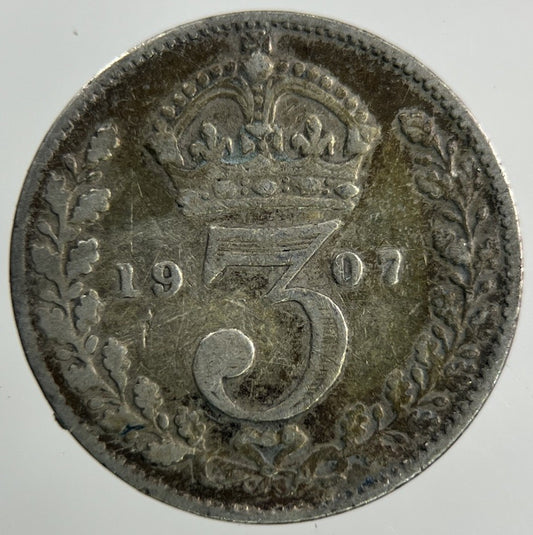 1907 Edward VII Threepence Silver Coin | Collectable Grade
