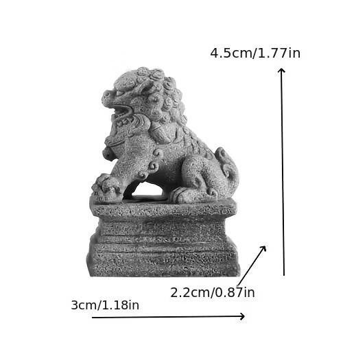 Mini Chinese Stone Lion Guardian Pixiu Stone Statue Figurine Sculpture Gift UK