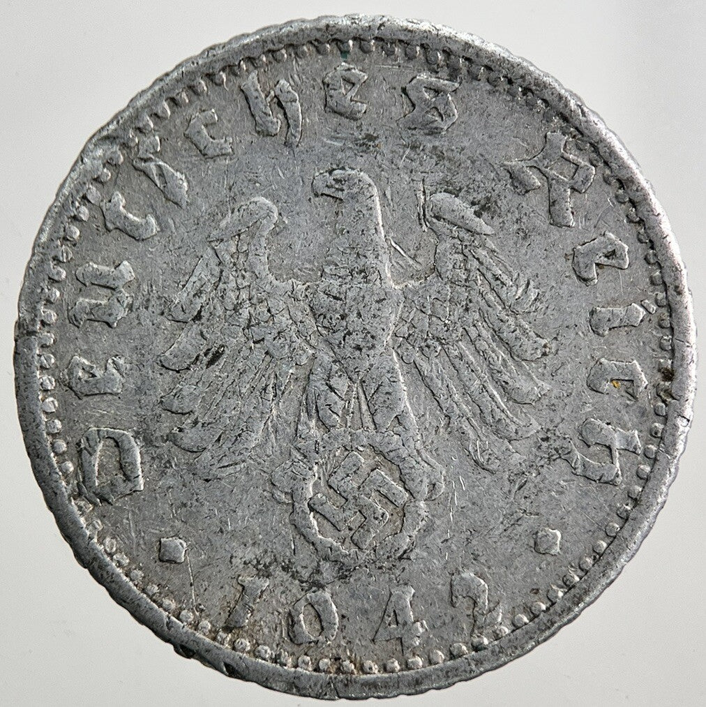 1942 - A Germany Nazi 50 Pfennig Coin | Very High Grade