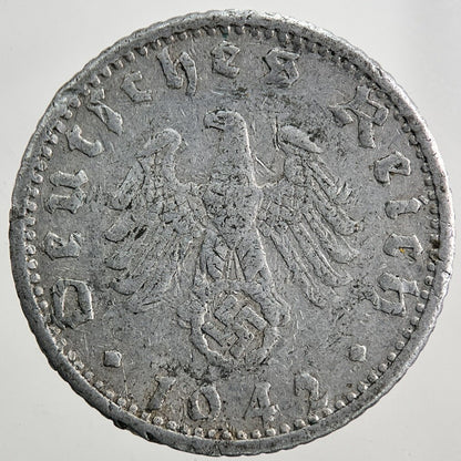 1942 - A Germany Nazi 50 Pfennig Coin | Very High Grade