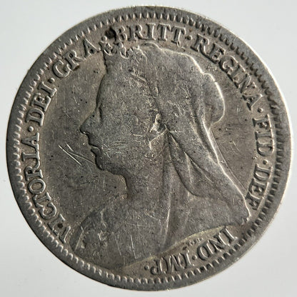 1901 Victoria Threepence Silver Coin | Collectable Grade | a4041