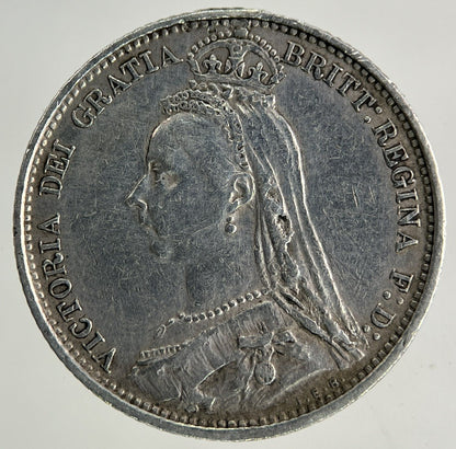 1887 Victoria Sixpence Silver Coin | Very High Grade