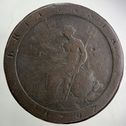 1797 George III 3rd Cartwheel One Penny Coin | Collectable Grade