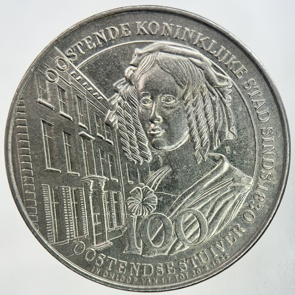1982 Belgium Oostende 100 Stuivers Medal Coin | Very High Grade | a2507