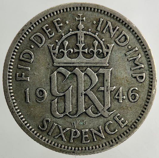 1946 George VI Sixpence Silver Coin | Fine Collectable Grade