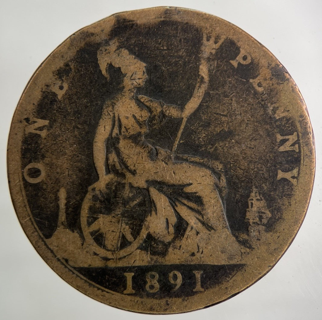 1891 Victoria One Penny Coin | Collectable Grade