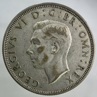 1944 George VI Half - Crown Silver Coin | Fine Collectable Grade