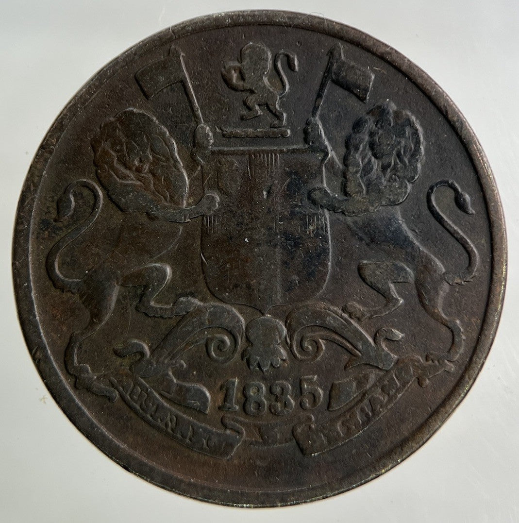 1835 East India Company 1/4 Quarter Anna Coin | Collectable Grade