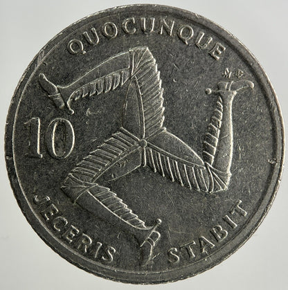 1992 Isle Of Man 10p Ten - Pence Coin | Fine Collectable Grade