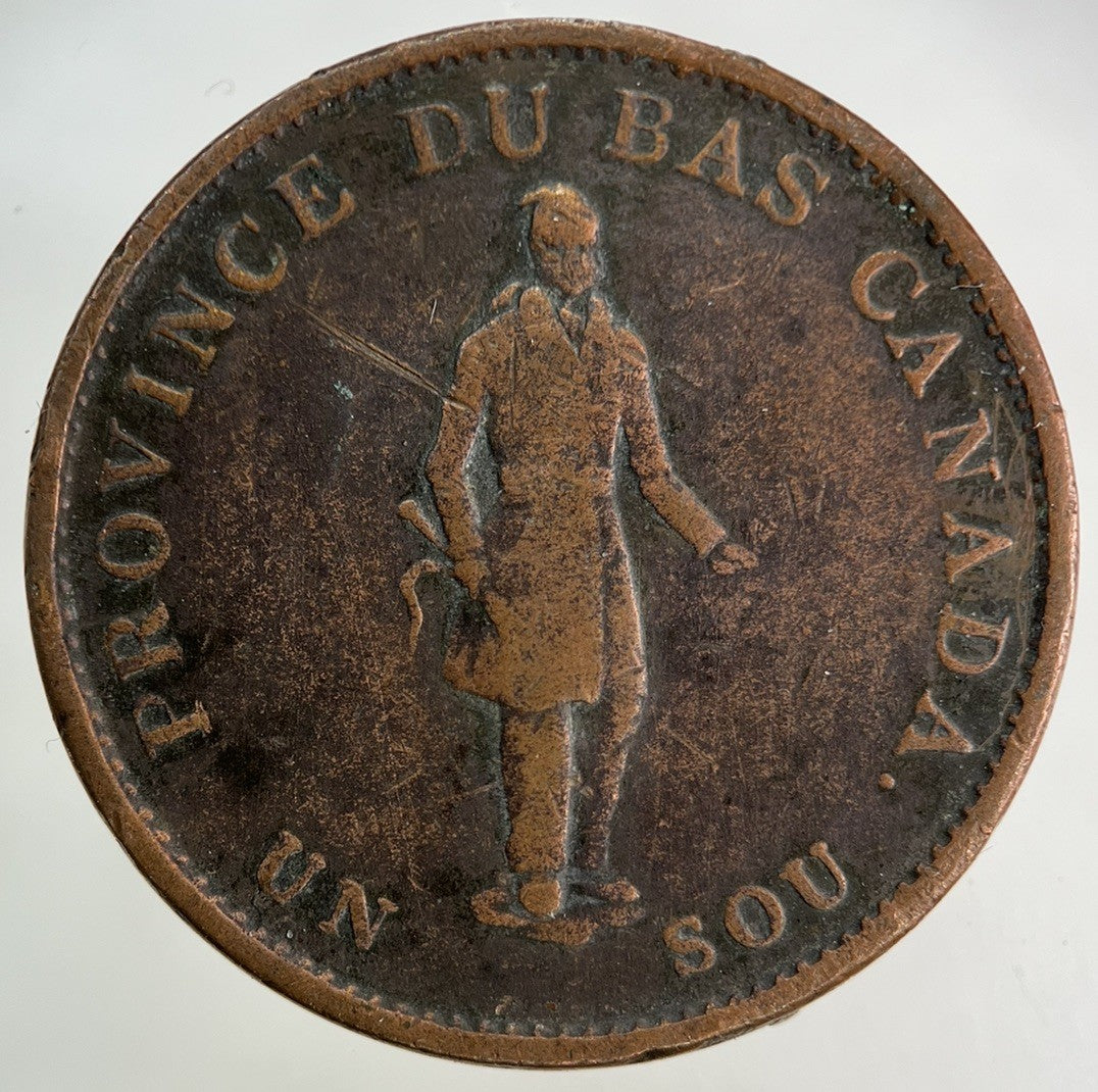 1837 Canada Bank Token Half - Penny Coin | Fine Collectable Grade