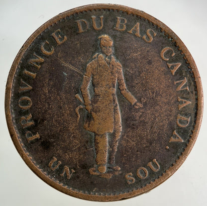 1837 Canada Bank Token Half - Penny Coin | Fine Collectable Grade