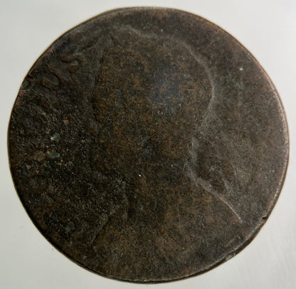 1745 George II 2nd Half - Penny Coin | Fair Grade