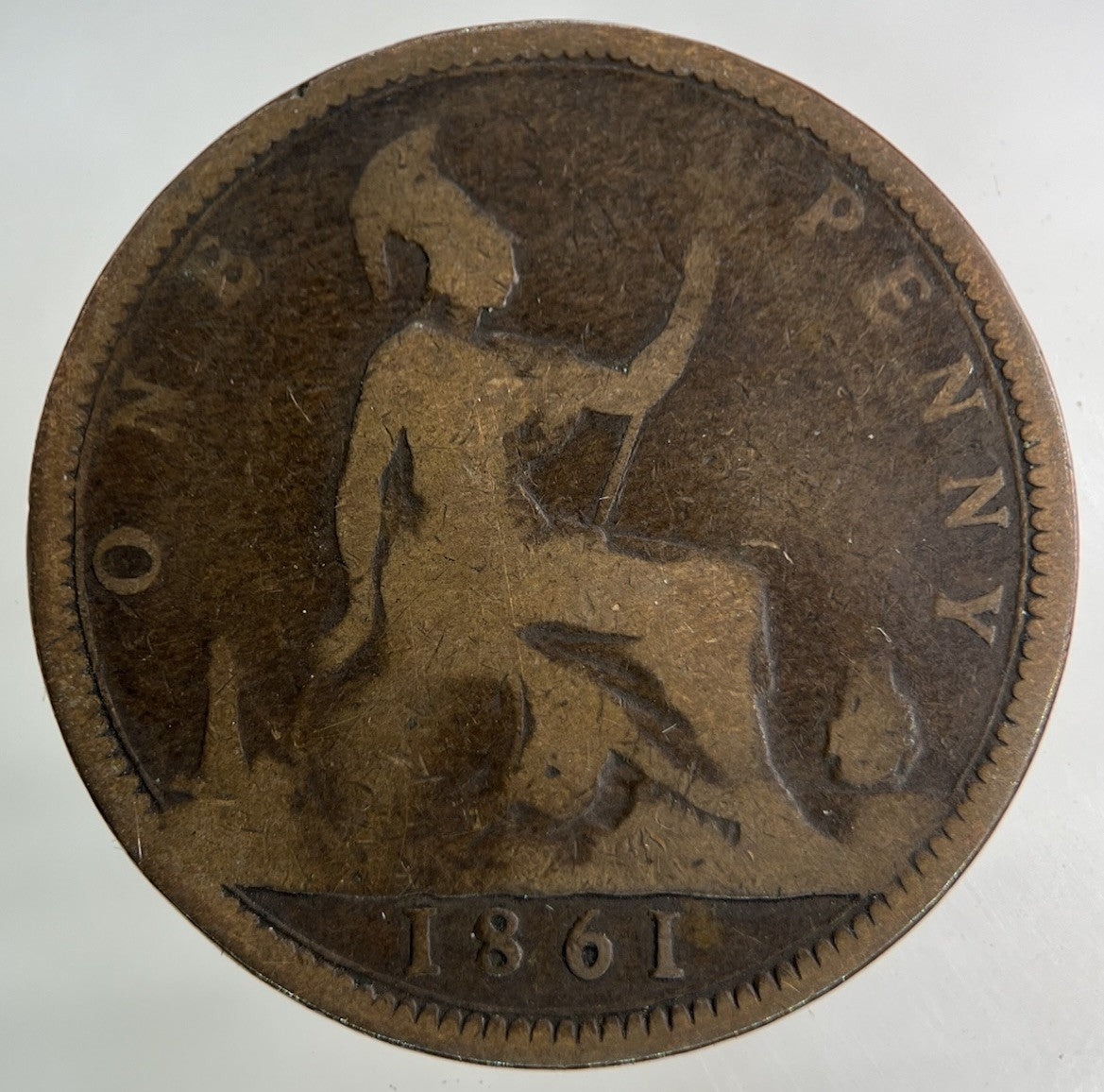 1861 Victoria One Penny Coin | Collectable Grade