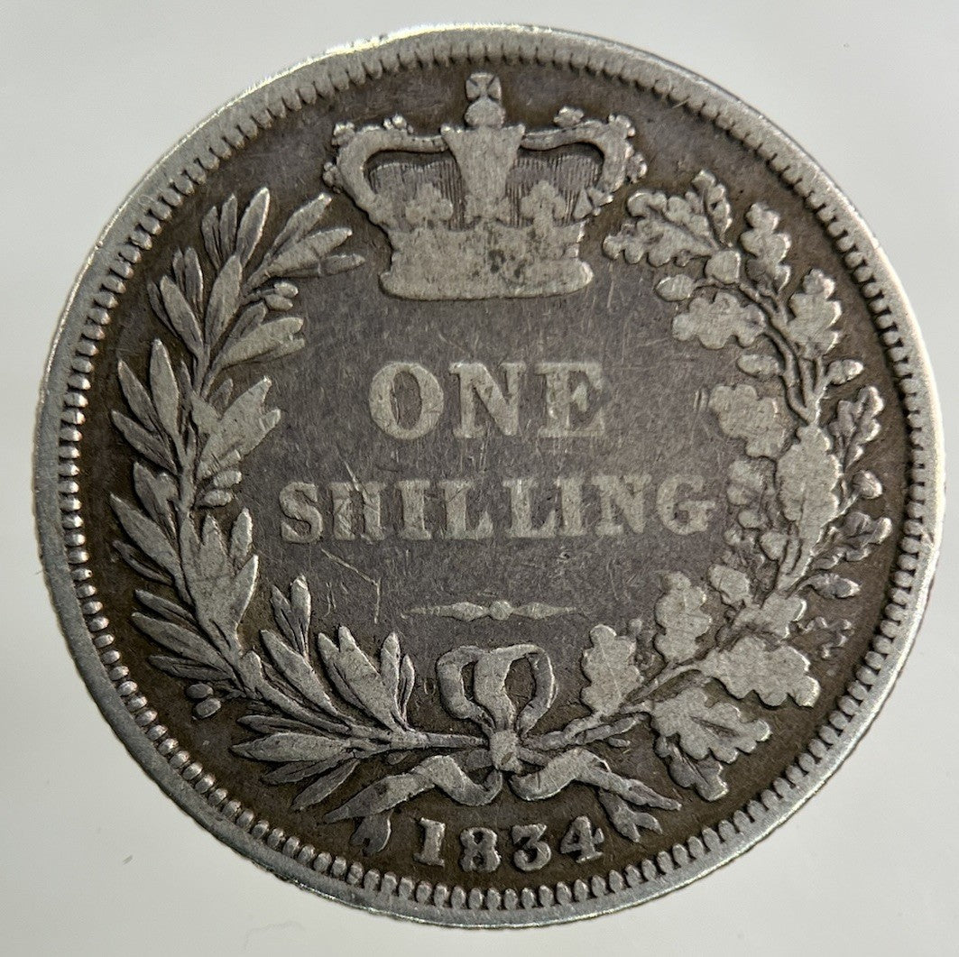 1834 William IV Shilling Silver Coin | Fine Collectable Grade