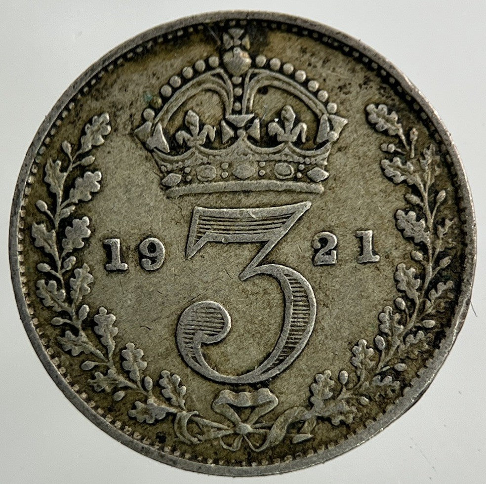 1921 George V Threepence Silver Coin | Fine Collectable Grade