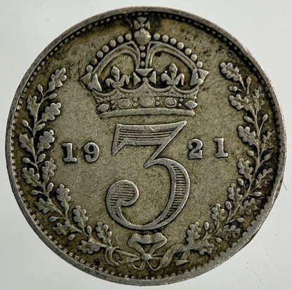 1921 George V Threepence Silver Coin | Fine Collectable Grade
