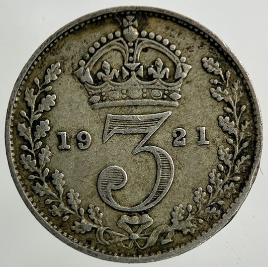 1921 George V Threepence Silver Coin | Fine Collectable Grade