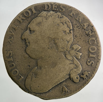 1793 France 1 Sol Coin | Fine Collectable Grade