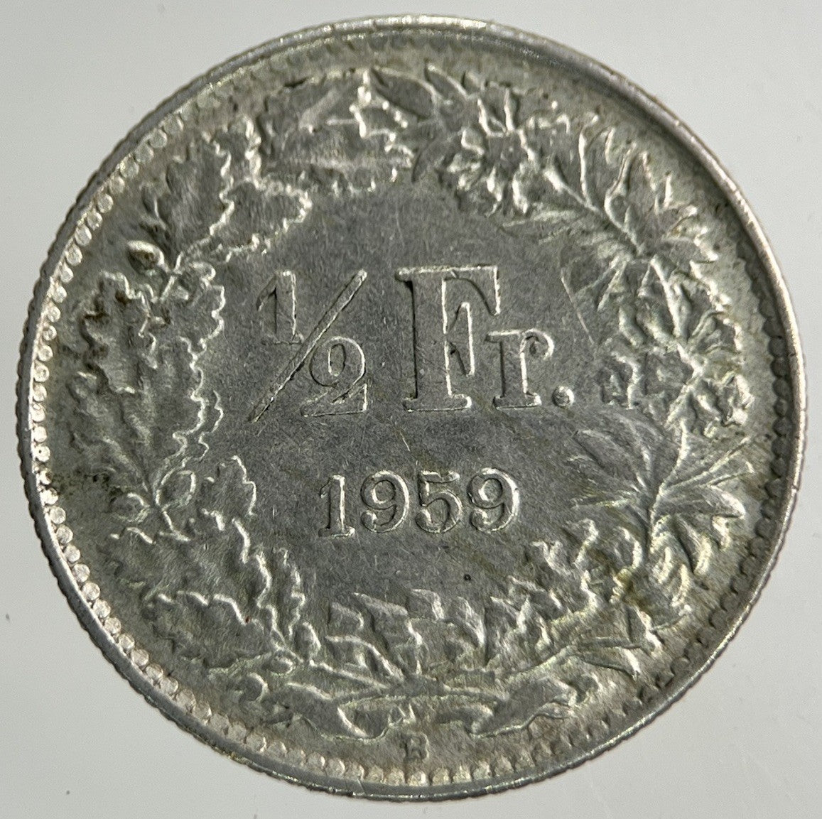 1959 Switzerland Swiss Half 1/2 Franc Silver Coin | Very High Grade