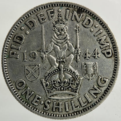 1944 George VI Shilling Silver Coin | Fine Collectable Grade