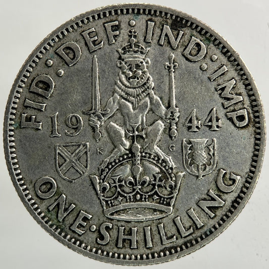 1944 George VI Shilling Silver Coin | Fine Collectable Grade